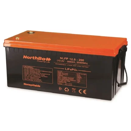 NORTHBATT NLFP 12.8-200 LiFePO4 | 12.8V 200Ah (2.56kWh) | BMS with Bluetooth